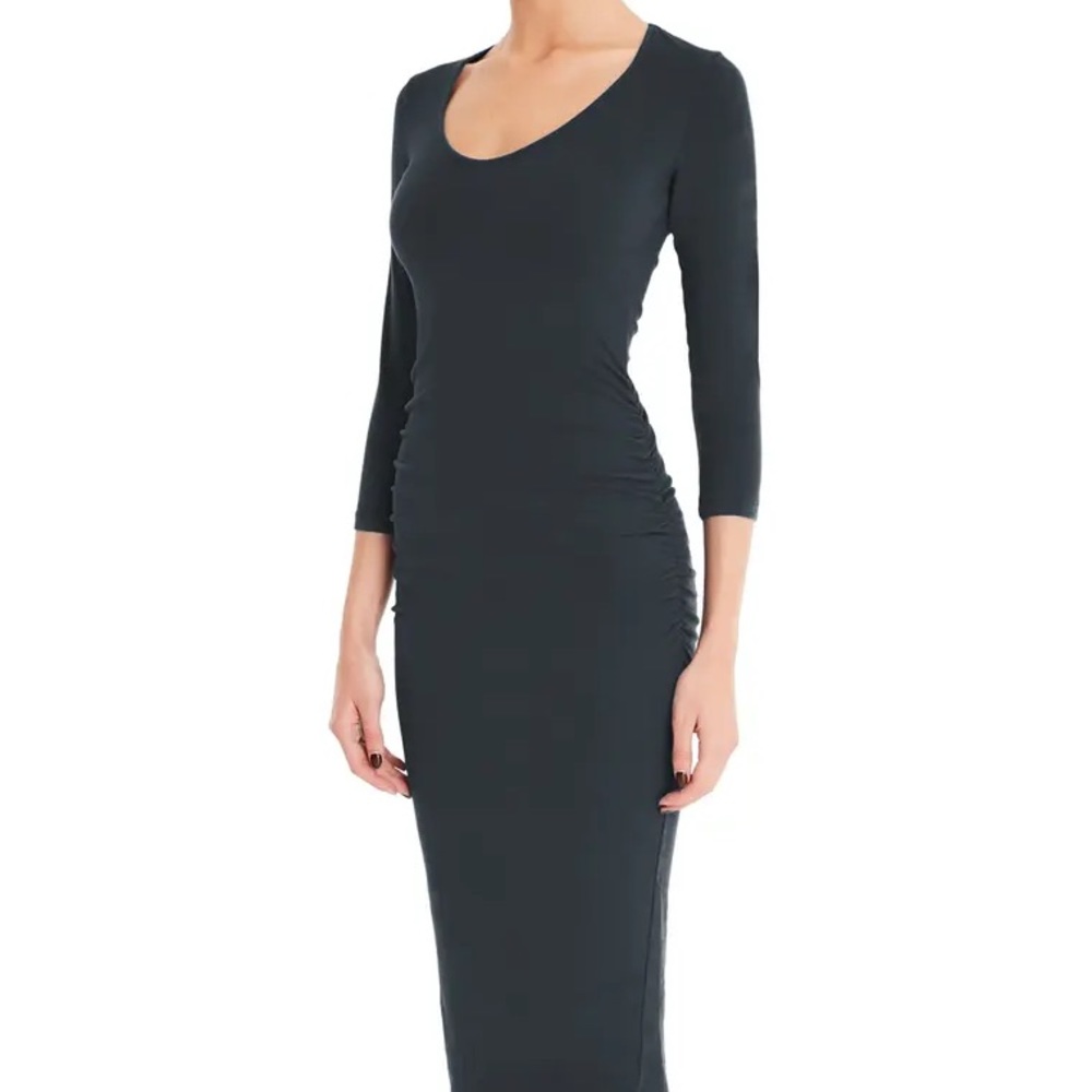 Michael Stars Ruched Dress with 3/4 Sleeve
